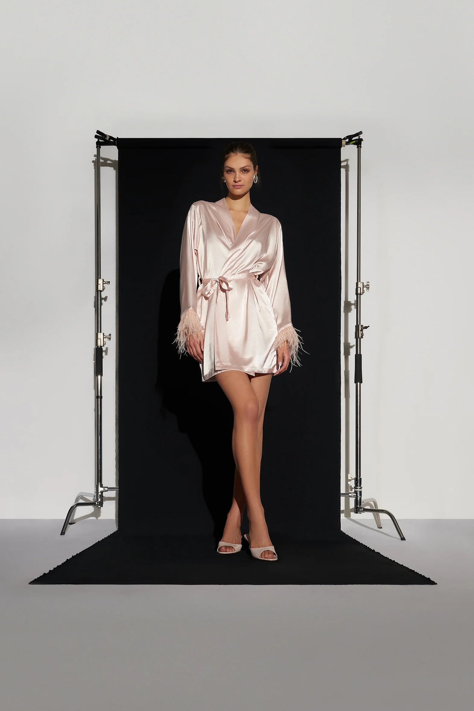 GL Short Robe in Blush